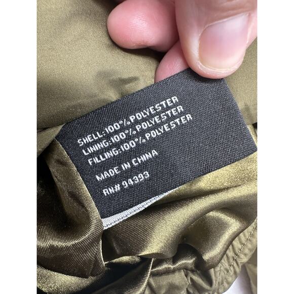 Altard State Womens Coat Size Small Green Puffer Jacket With Satin Lining - Picture 8 of 9